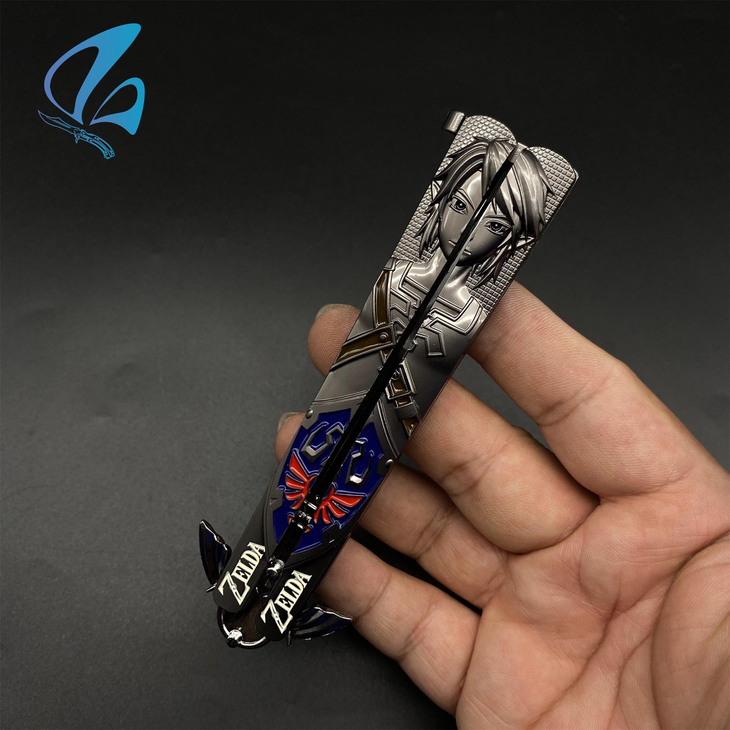 Zelda Fanmade Butterfly Knife Hot Switch Game Balisong Fan Art For Display Only