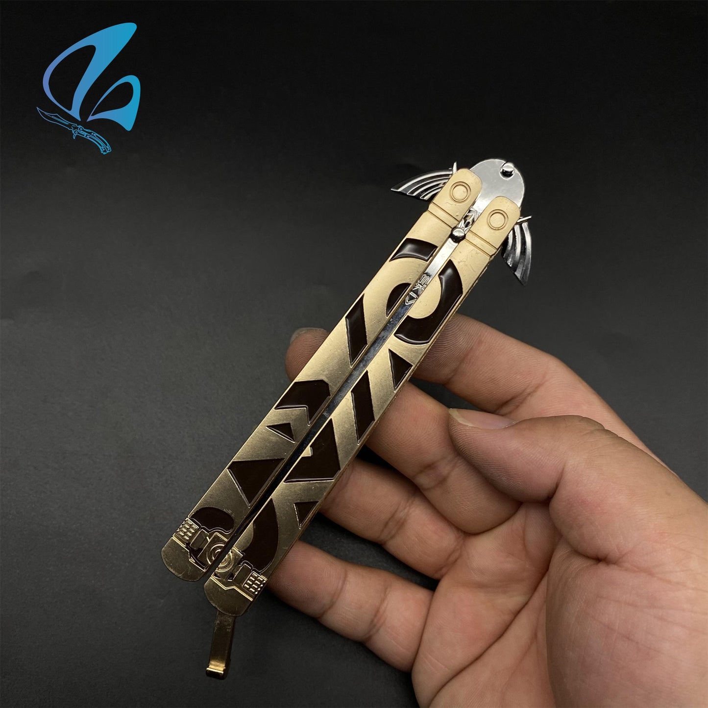 Zelda Fanmade Butterfly Knife Hot Switch Game Balisong Fan Art For Display Only