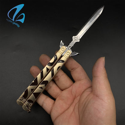 Zelda Fanmade Butterfly Knife Hot Switch Game Balisong Fan Art For Display Only