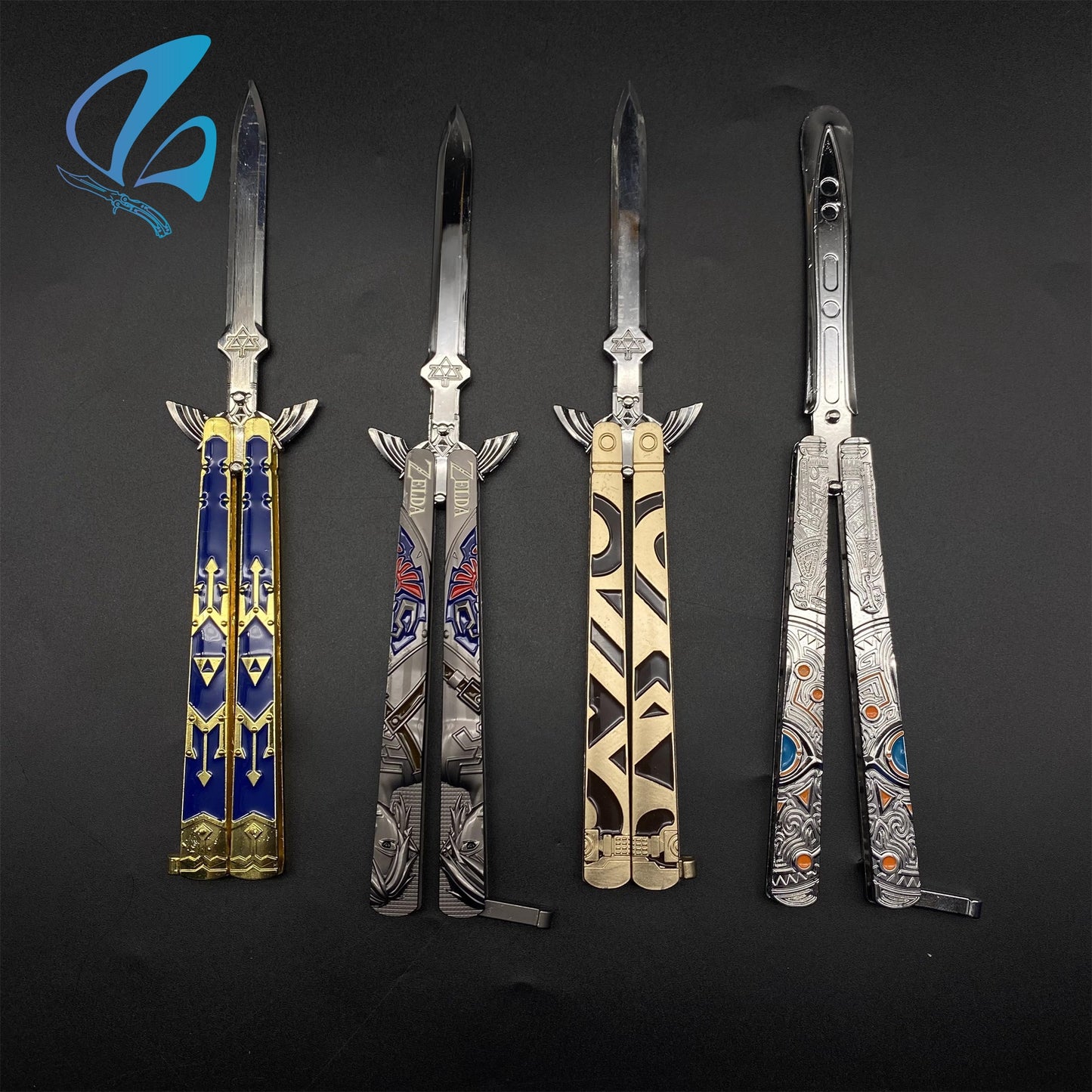 Zelda Fanmade Butterfly Knife Hot Switch Game Balisong Fan Art For Display Only