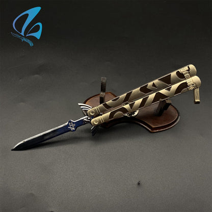 Zelda Fanmade Butterfly Knife Hot Switch Game Balisong Fan Art For Display Only