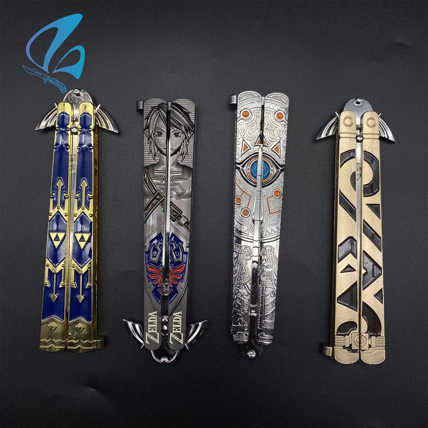 Zelda Fanmade Butterfly Knife Hot Switch Game Balisong Fan Art For Display Only