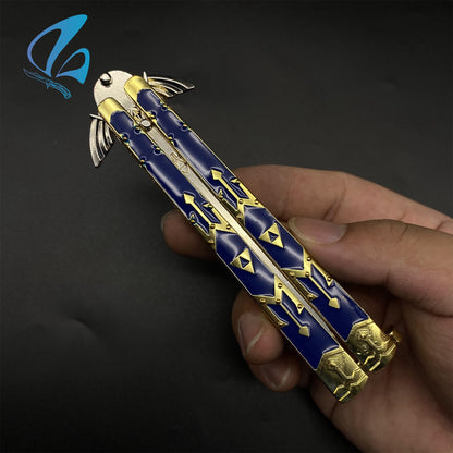 Zelda Fanmade Butterfly Knife Hot Switch Game Balisong Fan Art For Display Only