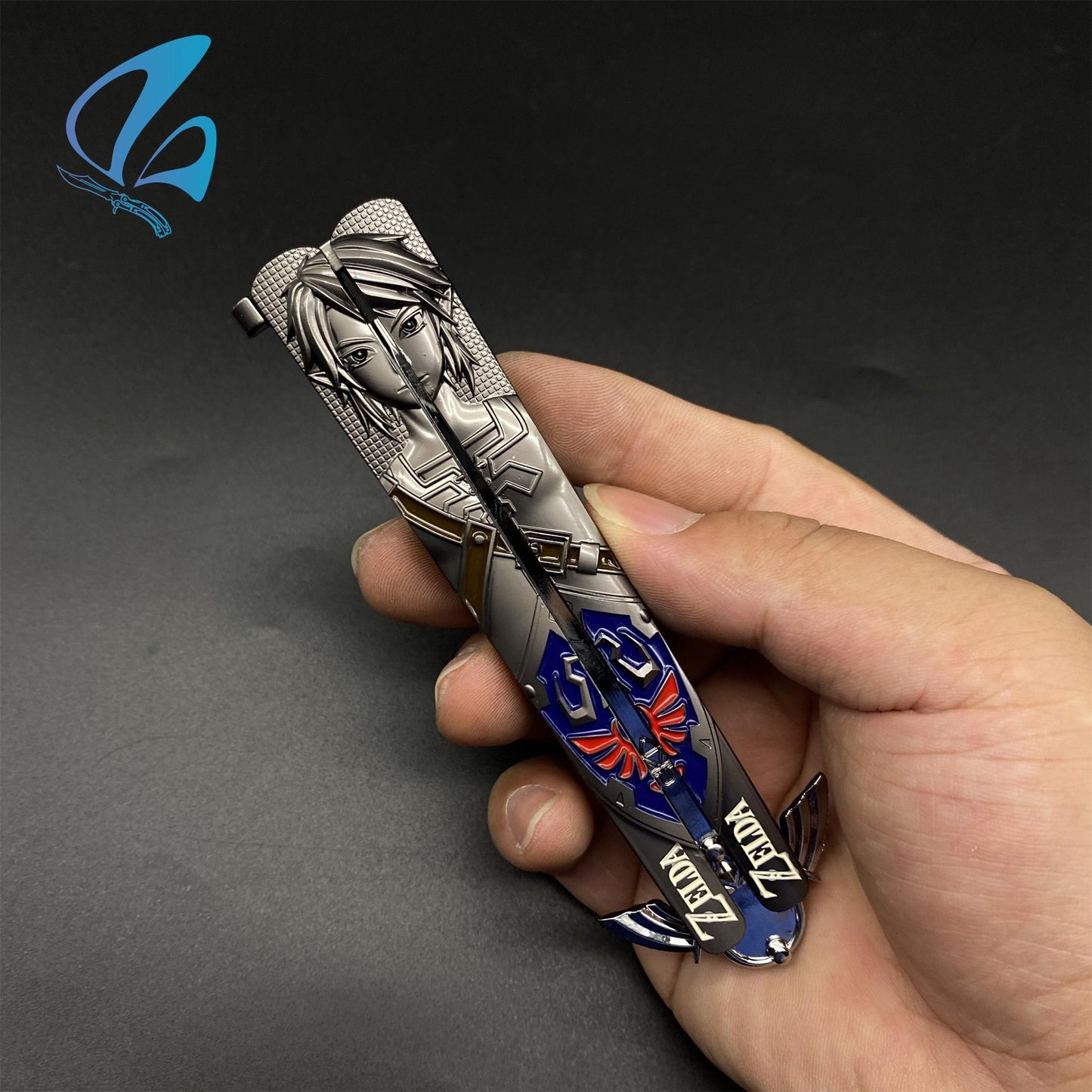 Zelda Fanmade Butterfly Knife Hot Switch Game Balisong Fan Art For Display Only