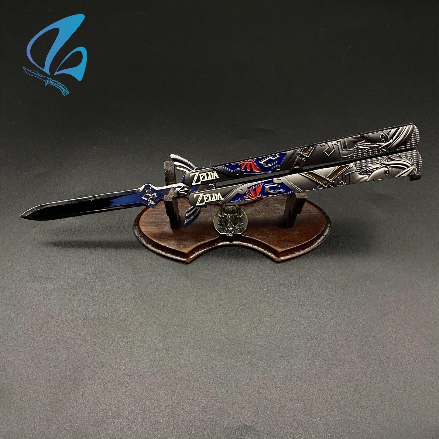 Zelda Fanmade Butterfly Knife Hot Switch Game Balisong Fan Art For Display Only