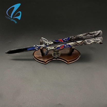 Zelda Fanmade Butterfly Knife Hot Switch Game Balisong Fan Art For Display Only