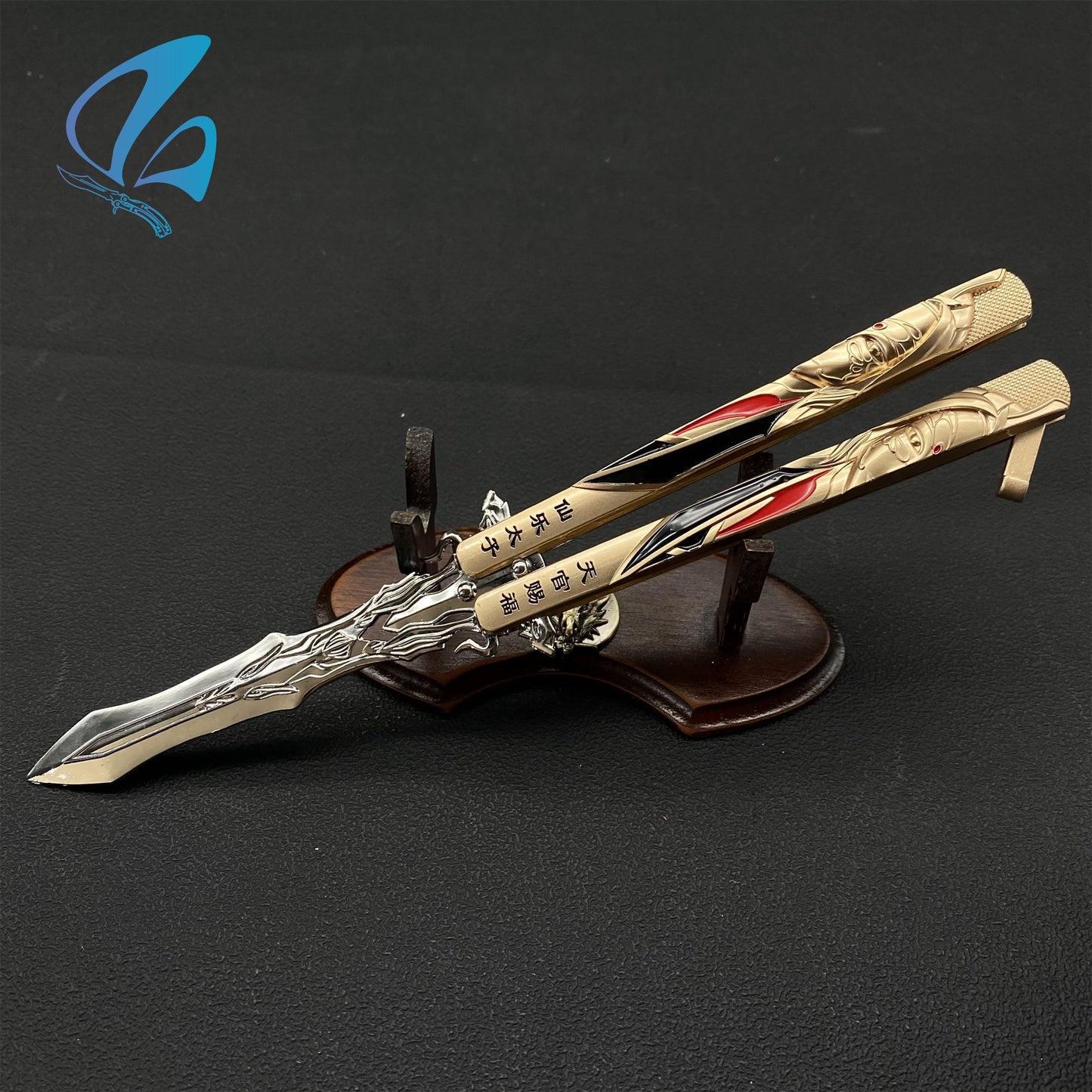 Ancient Girl Butterfly Knife Cool Ancient Girl Balisong Fan Art For Display Only