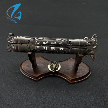 Ancient Scroll Butterfly Knife Cool Ancient Scroll Balisong Fan Art For Display Only