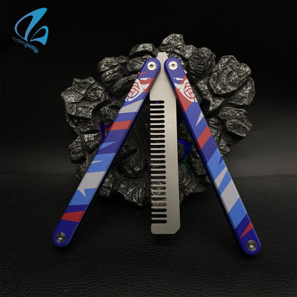 CNC Yoru Comb Blunt Blade Aluminum Alloy Balisong Trainer