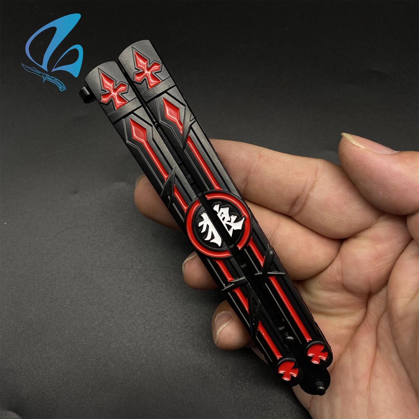 Genshin Impact Butterfly Knife Fan Art Hot Game Balisong Trainer For Display Only