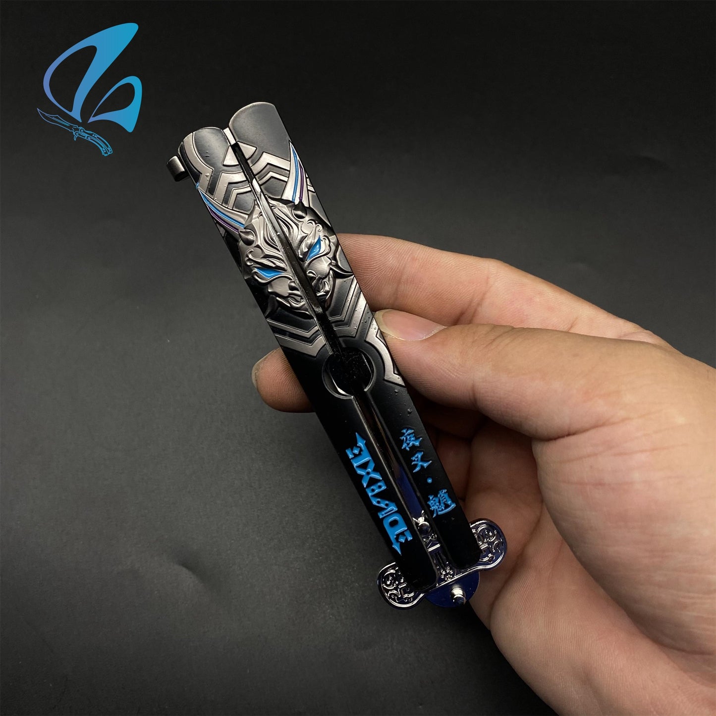 Genshin Impact Butterfly Knife Fan Art Hot Game Balisong Trainer For Display Only