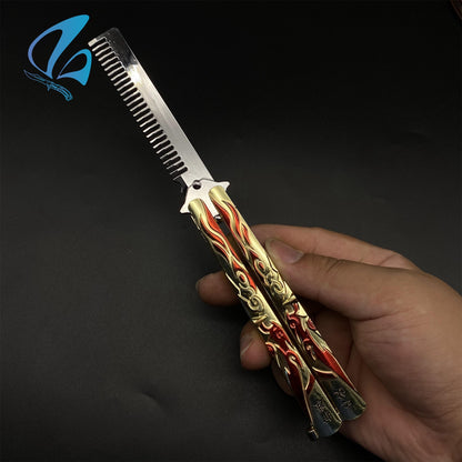 Genshin Impact Butterfly Knife Fan Art Hot Game Balisong Trainer For Display Only