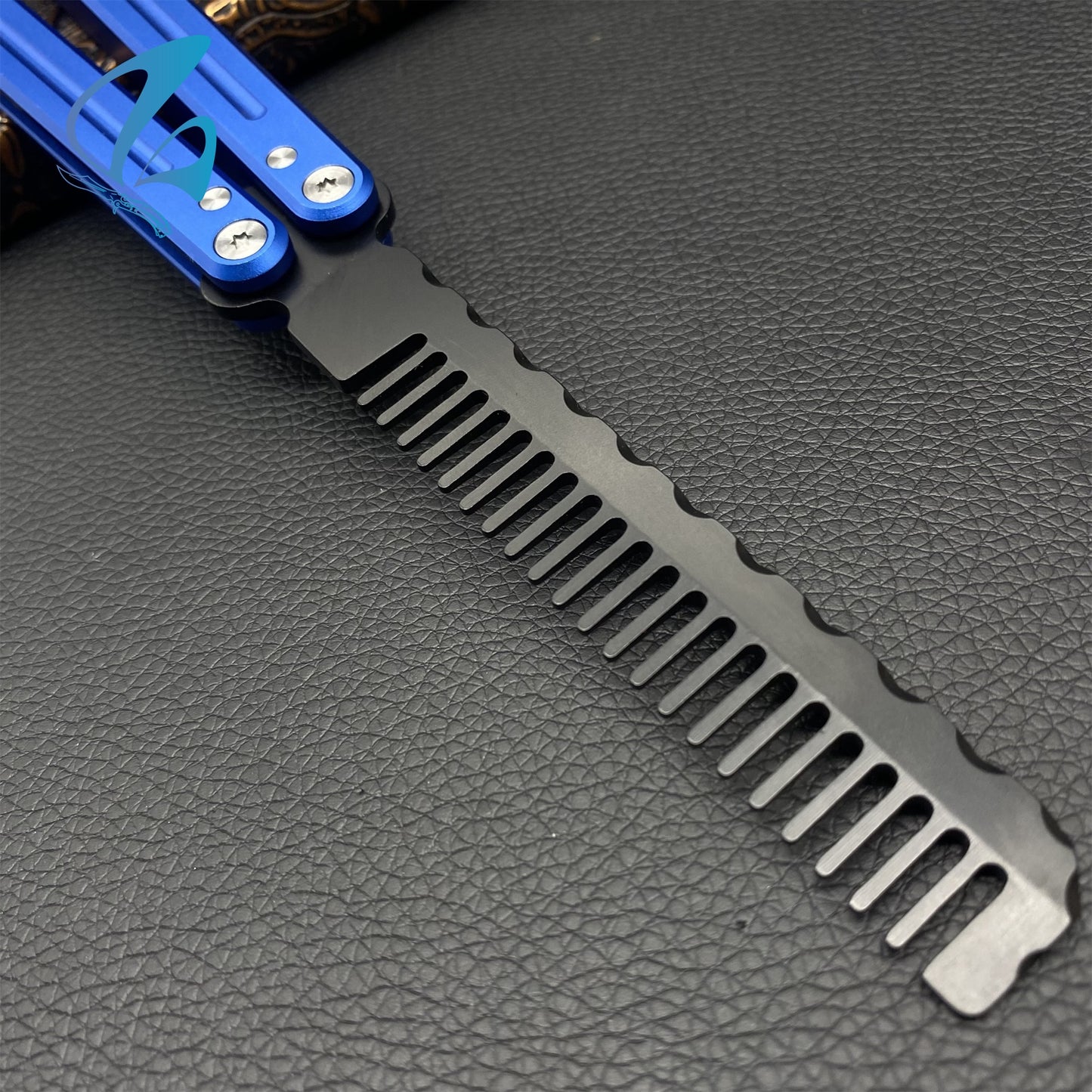 CNC Hair Comb Blade Aluminium Alloy Handle Balisong Trainer