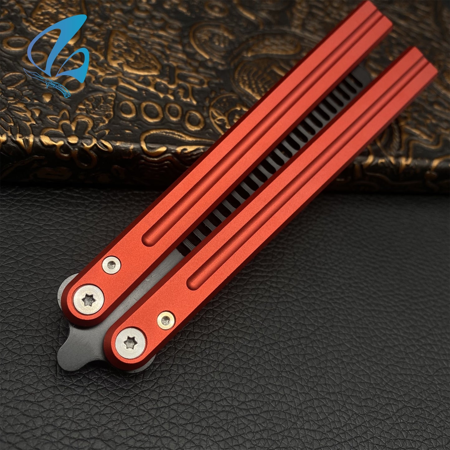 CNC Hair Comb Blade Aluminium Alloy Handle Balisong Trainer