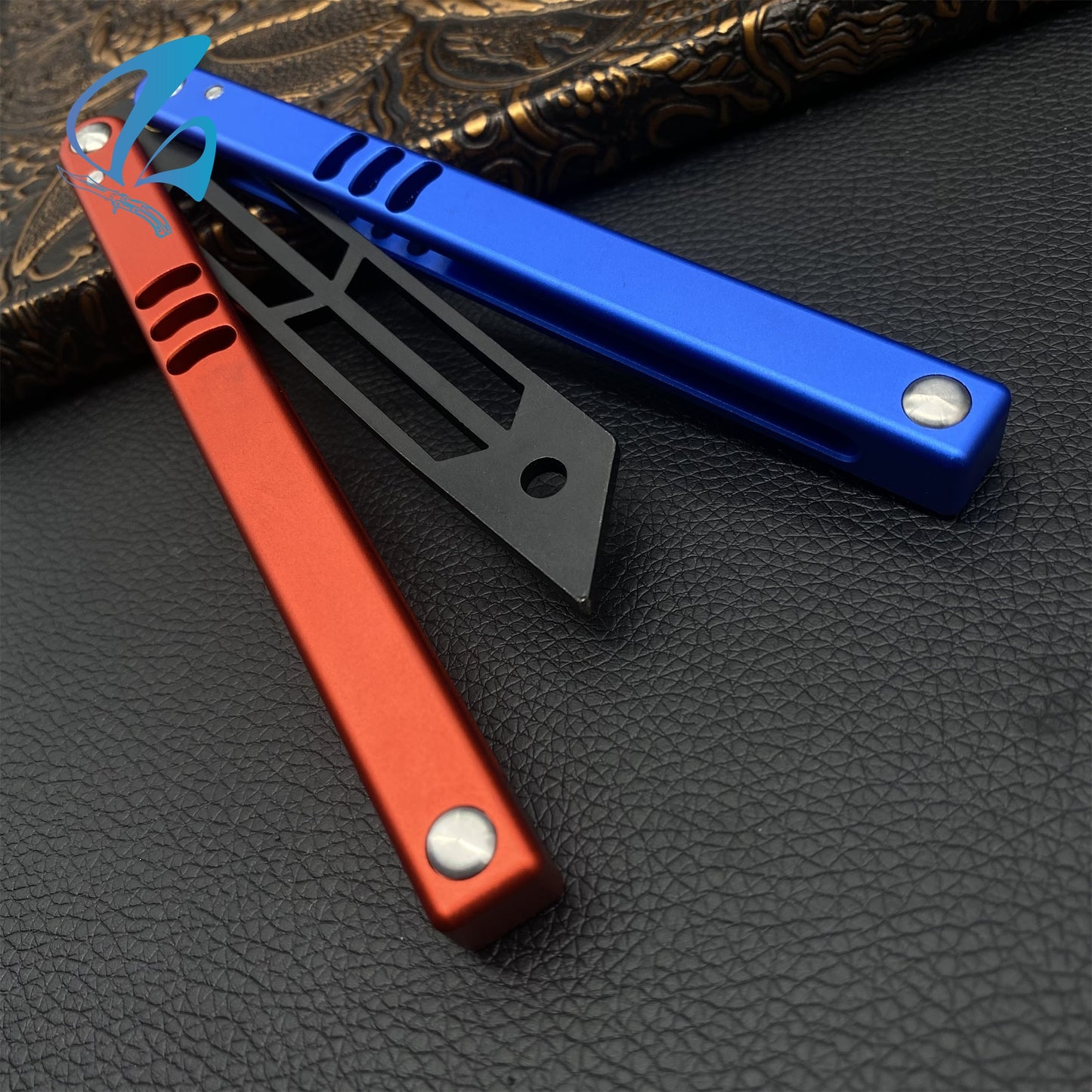 Classical Contrast Color CNC Aluminium Alloy Handle Butterfly Knife Trainer