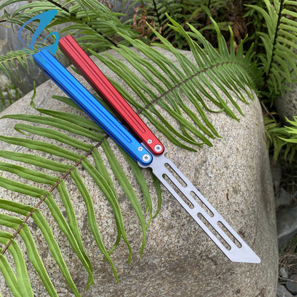 Classical Contrast Color CNC Aluminium Alloy Handle Butterfly Knife Trainer