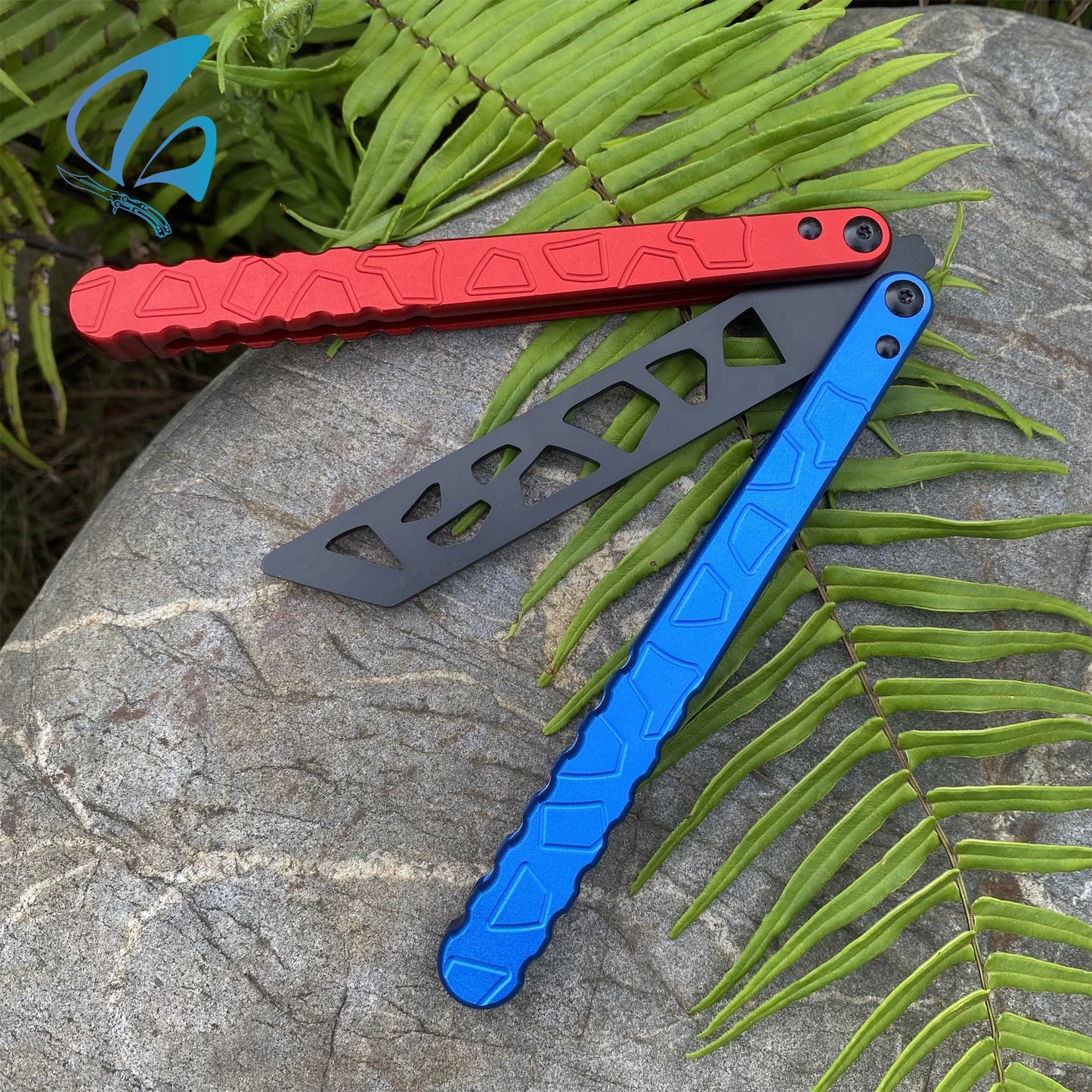 Classical Contrast Color CNC Aluminium Alloy Handle Butterfly Knife Trainer