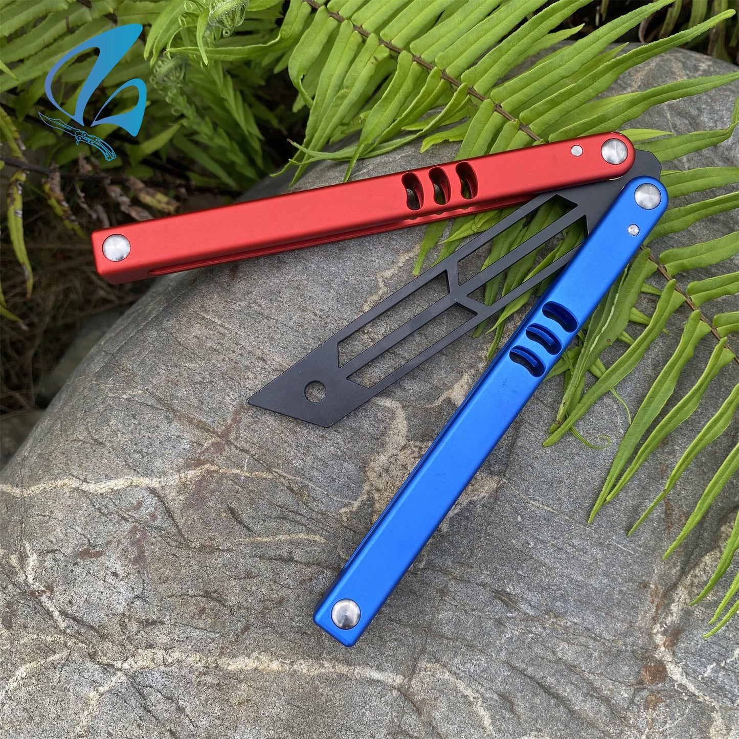 Classical Contrast Color CNC Aluminium Alloy Handle Butterfly Knife Trainer