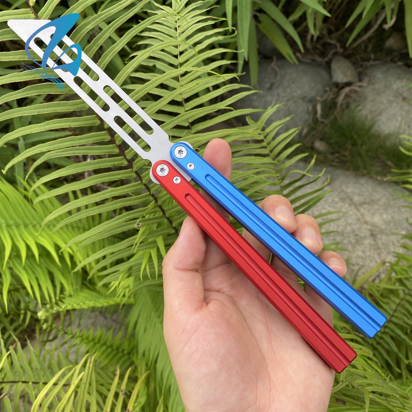 Classical Contrast Color CNC Aluminium Alloy Handle Butterfly Knife Trainer