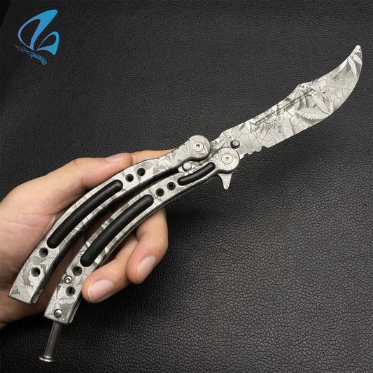 CSGO Maple Leaves Butterfly Knife Trainer Maple Leaves Skin Balisong Trainer