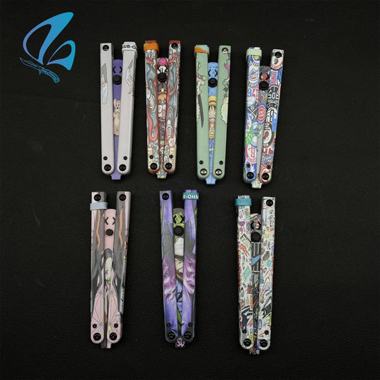 3D Printed PC Balisong Trainer PC Butterfly Knife Trainers With Clump Weight