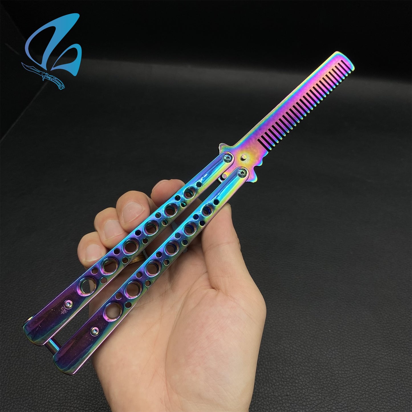 Rainbow Color Stainless Steel Balisong Trainer For for Beginner