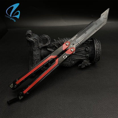 RGX Knife RGX Butterfly Knife Trainer  Val RGX Balisong Trainer Game Knife Prop IRL