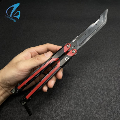 RGX Knife RGX Butterfly Knife Trainer  Val RGX Balisong Trainer Game Knife Prop IRL