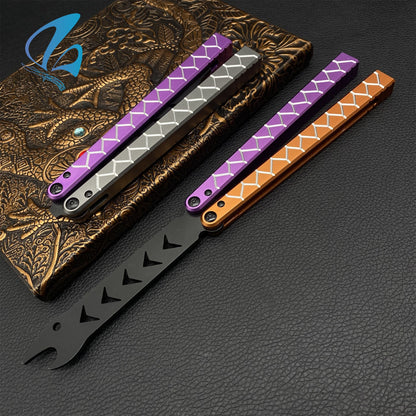 CNC Snake Head Aluminium Alloy Handle Balisong Trainer