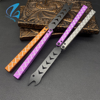 CNC Snake Head Aluminium Alloy Handle Balisong Trainer