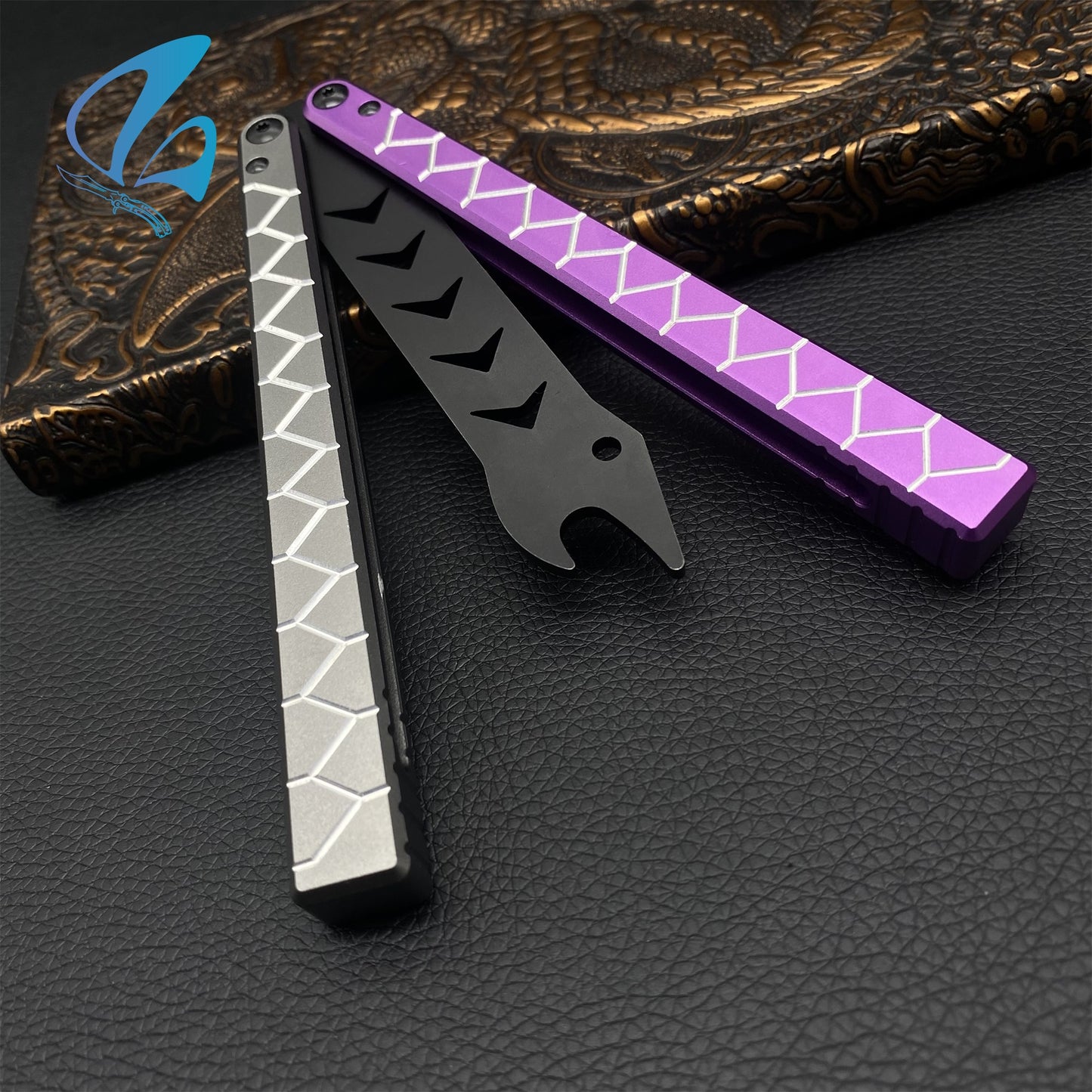 CNC Snake Head Aluminium Alloy Handle Balisong Trainer