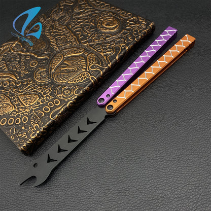 CNC Snake Head Aluminium Alloy Handle Balisong Trainer