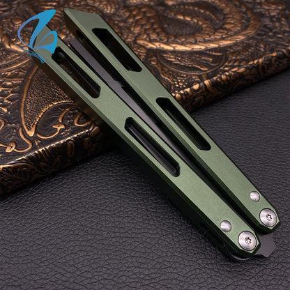 CNC Trident Head Aluminium Alloy Handle Butterfly Knife Trainer