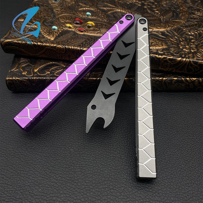 CNC Snake Head Aluminium Alloy Handle Balisong Trainer