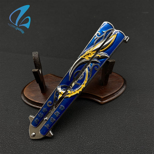 Snow Eagle Butterfly Knife Cool Eagle Balisong Fan Art For Display Only