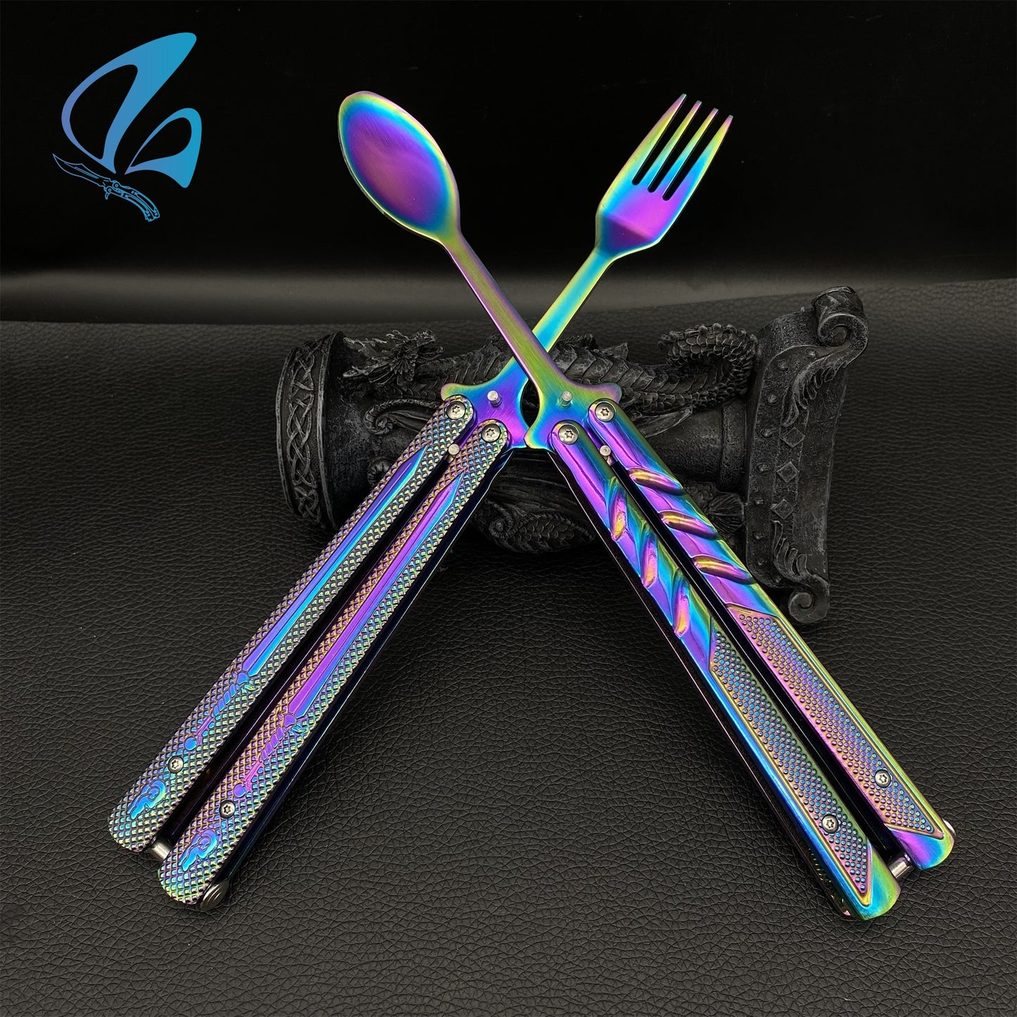 Creative Outdoor Fork Spoon Balisong Trainer