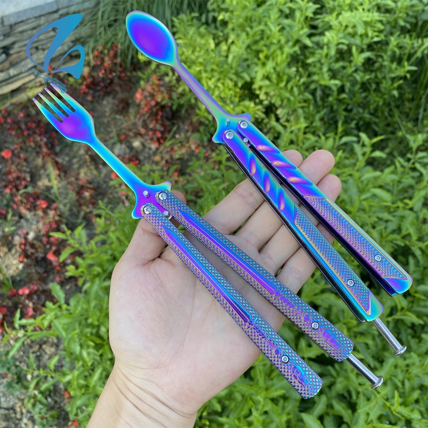 Creative Outdoor Fork Spoon Balisong Trainer