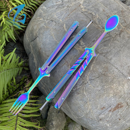 Creative Outdoor Fork Spoon Balisong Trainer