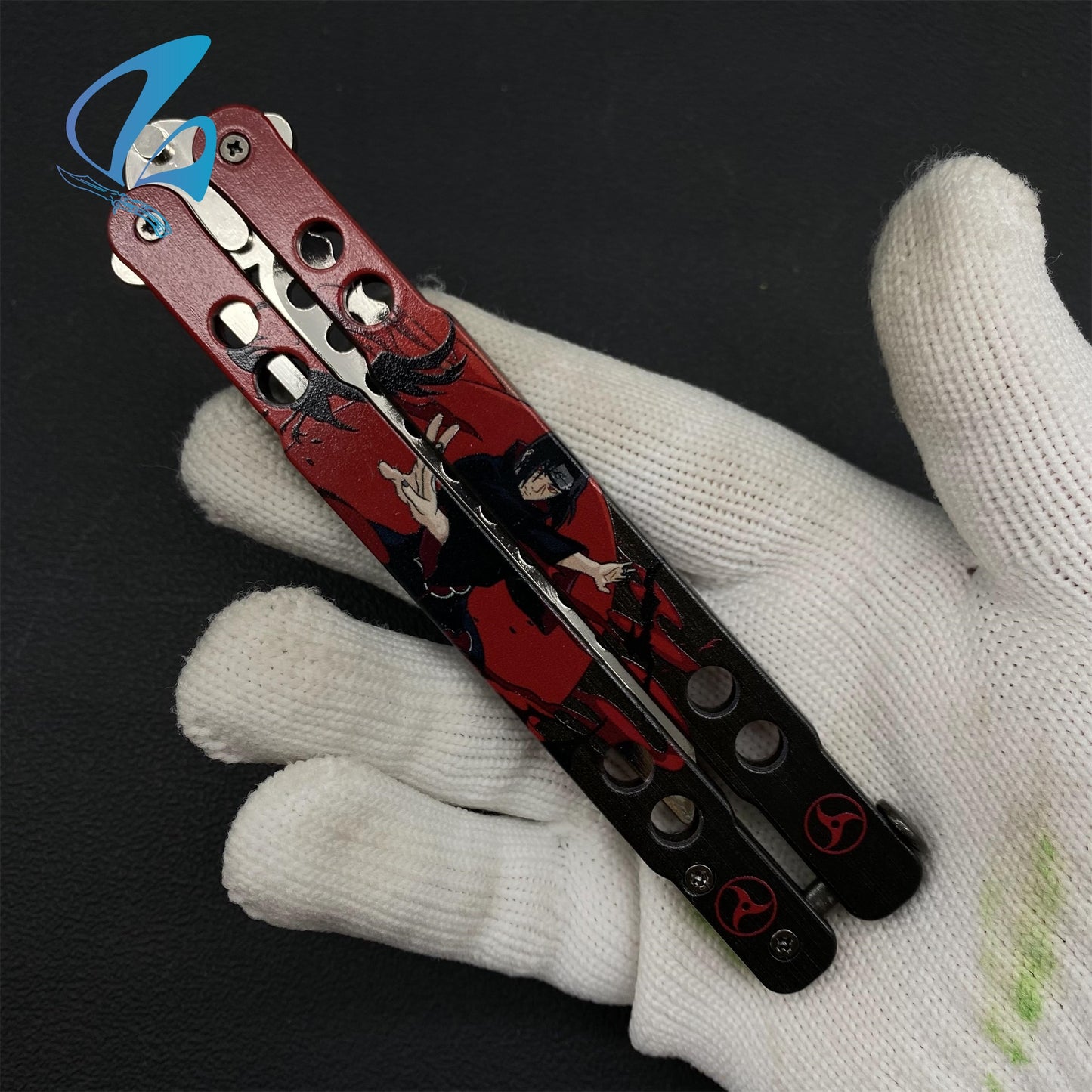 3D Printed Image Anime Butterfly Knife Cool Anime Balisong Fan Art For Display Only