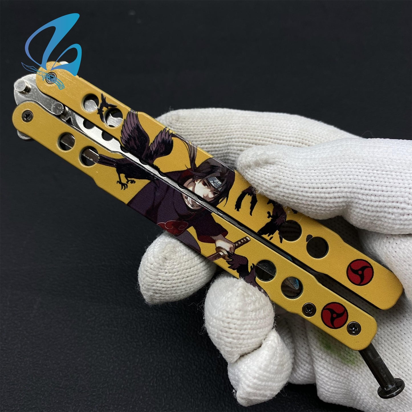 3D Printed Image Anime Butterfly Knife Cool Anime Balisong Fan Art For Display Only