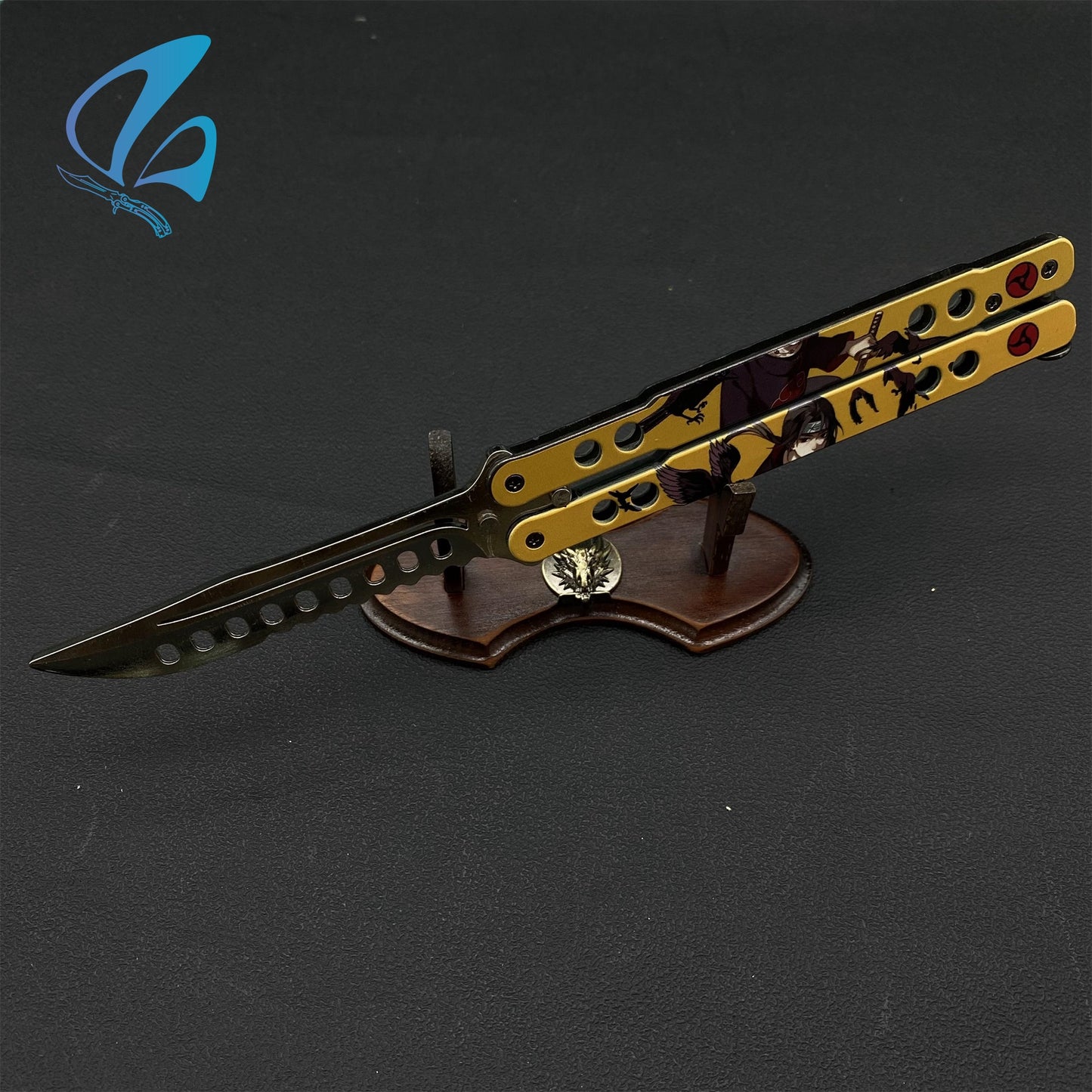 3D Printed Image Anime Butterfly Knife Cool Anime Balisong Fan Art For Display Only