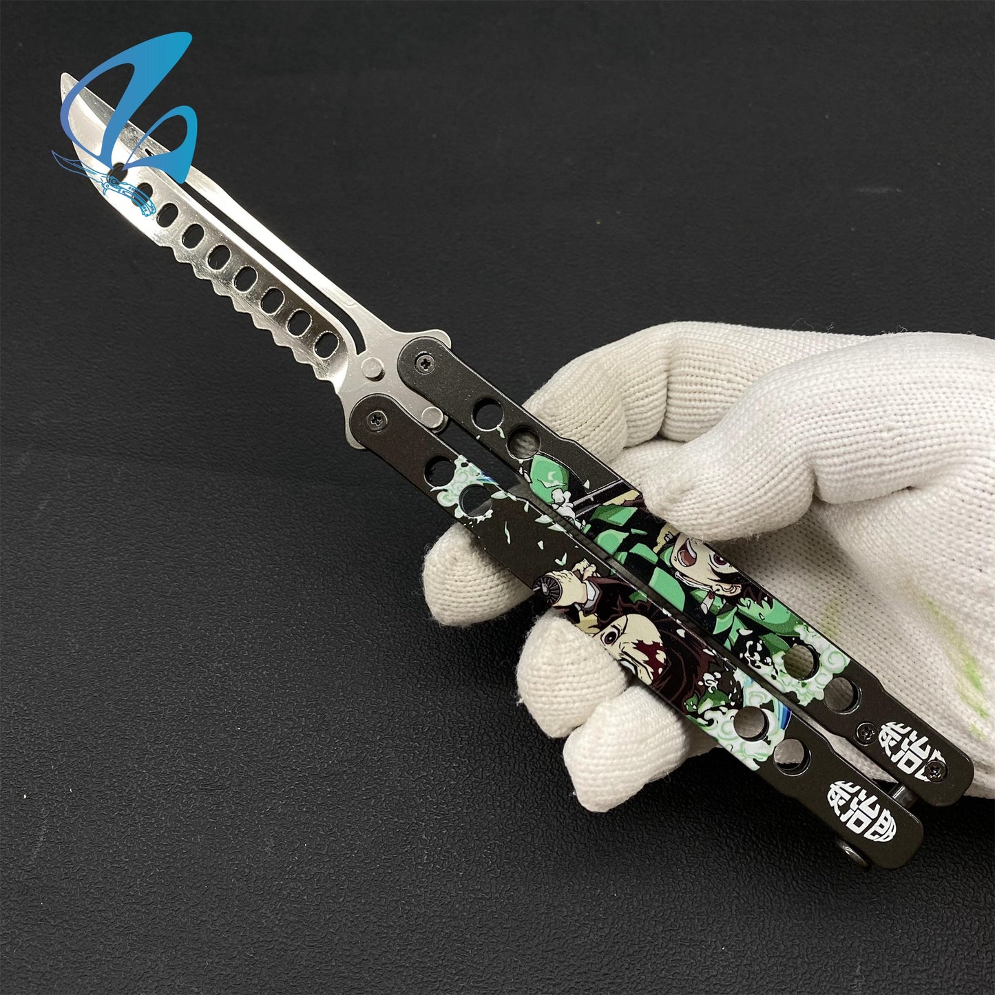 3D Printed Image Anime Butterfly Knife Cool Anime Balisong Fan Art For Display Only