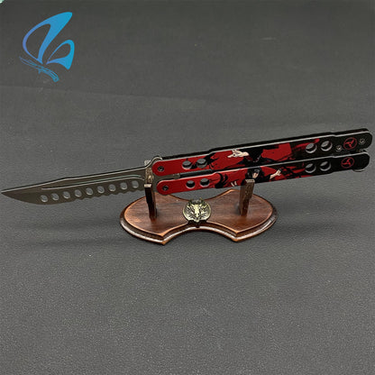 3D Printed Image Anime Butterfly Knife Cool Anime Balisong Fan Art For Display Only