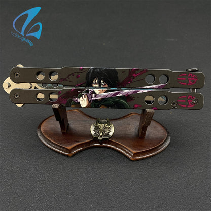 3D Printed Image Anime Butterfly Knife Cool Anime Balisong Fan Art For Display Only