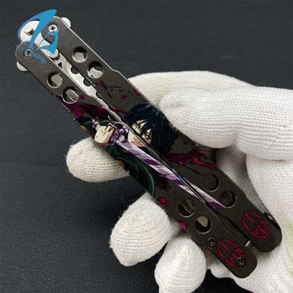 3D Printed Image Anime Butterfly Knife Cool Anime Balisong Fan Art For Display Only