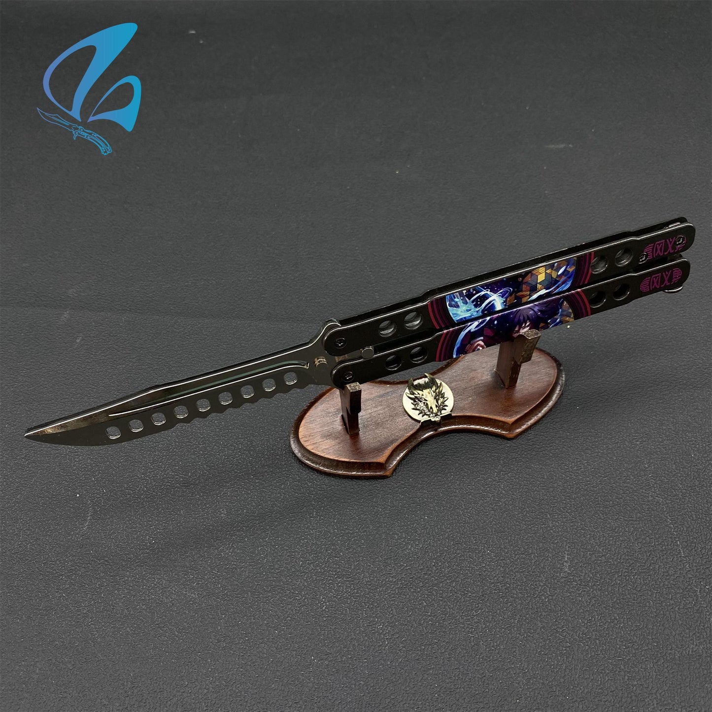 3D Printed Image Anime Butterfly Knife Cool Anime Balisong Fan Art For Display Only