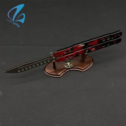 3D Printed Image Anime Butterfly Knife Cool Anime Balisong Fan Art For Display Only