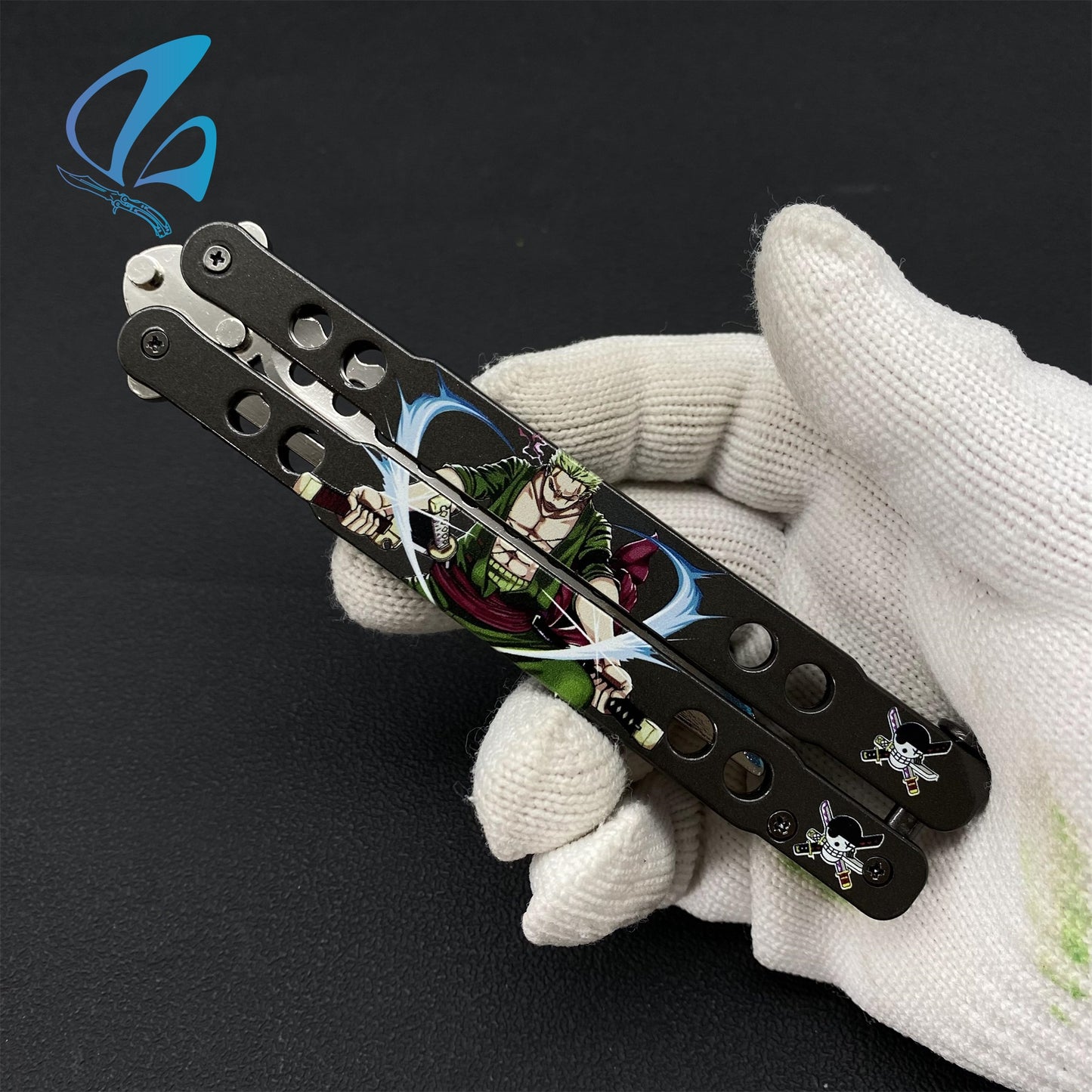 3D Printed Image Anime Butterfly Knife Cool Anime Balisong Fan Art For Display Only