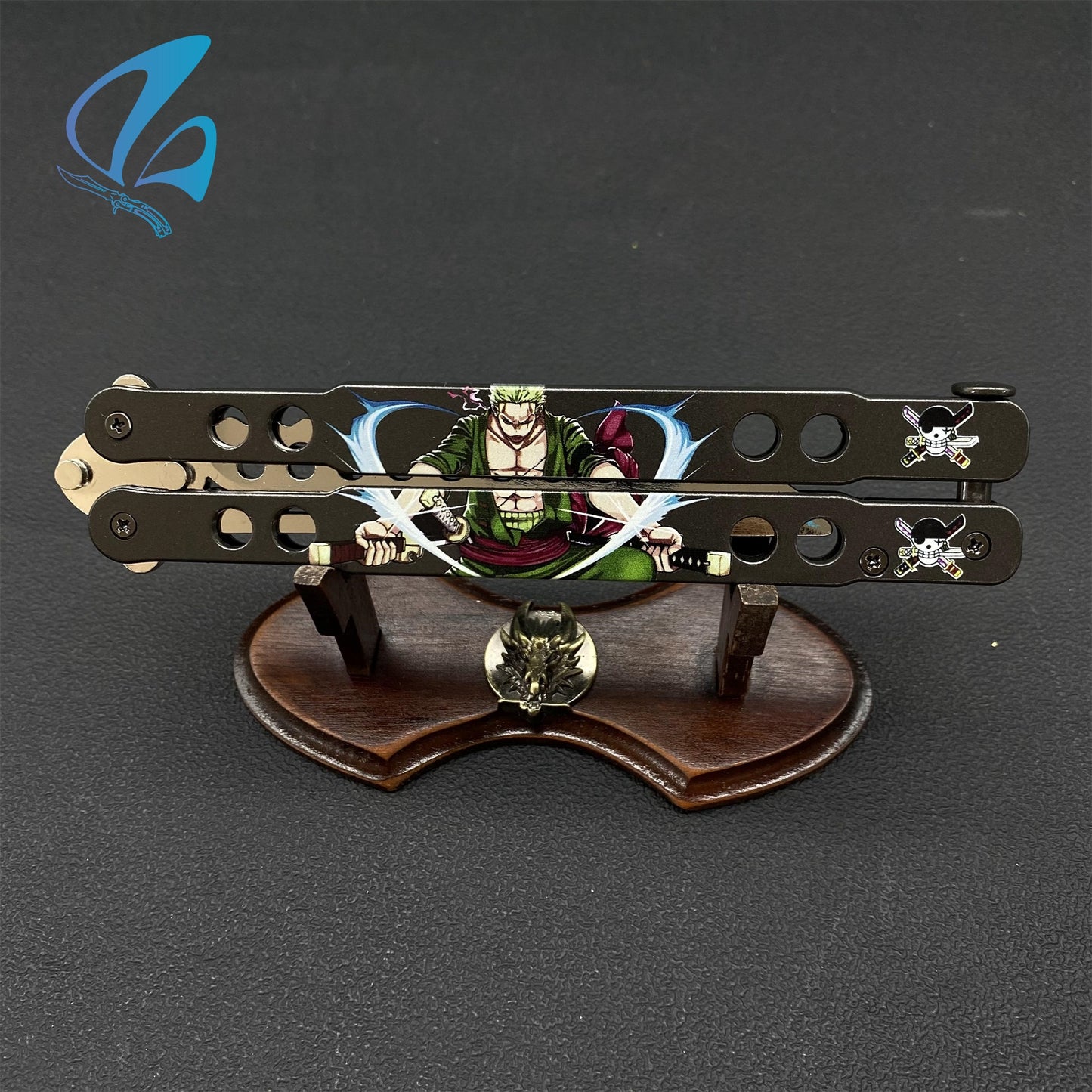 3D Printed Image Anime Butterfly Knife Cool Anime Balisong Fan Art For Display Only