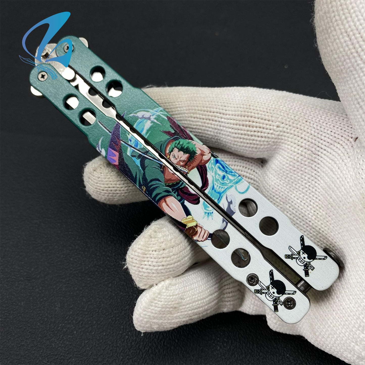 3D Printed Image Anime Butterfly Knife Cool Anime Balisong Fan Art For Display Only